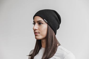 Nobull Waffle Men's Beanie Black | Australia (ZS0824)
